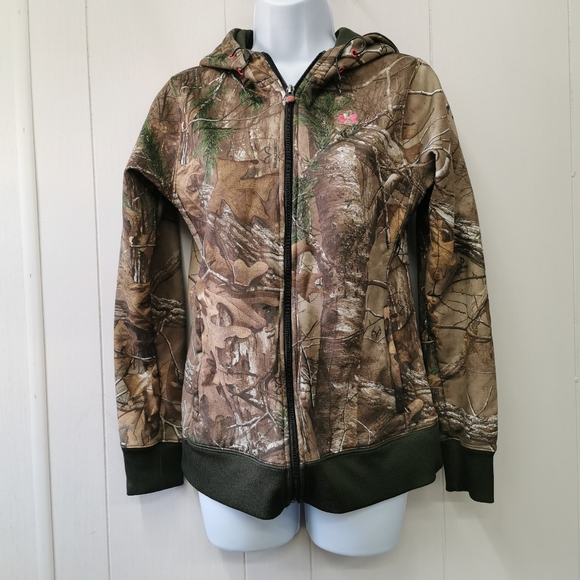 UNDER ARMOUR CAMO ZIP HOODIE - Picture 1 of 5
